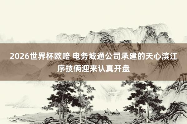 2026世界杯欧赔 电务城通公司承建的天心滨江序技俩迎来认真开盘