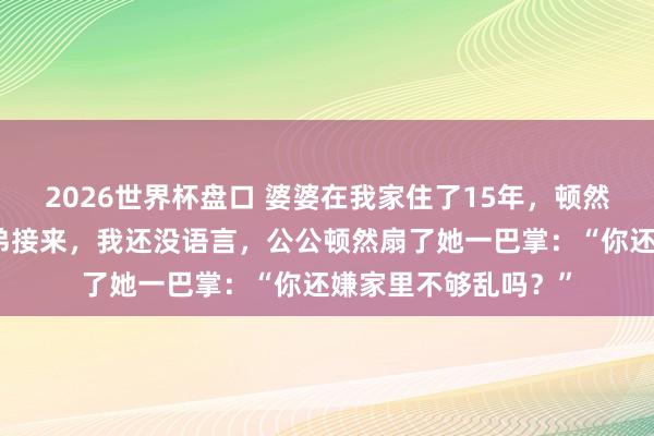 2026世界杯盘口 婆婆在我家住了15年，顿然说要把她瘫痪的弟弟接来，我还没语言，公公顿然扇了她一巴掌：“你还嫌家里不够乱吗？”