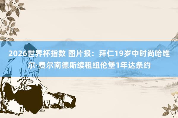 2026世界杯指数 图片报：拜仁19岁中时尚哈维尔·费尔南德斯续租纽伦堡1年达条约