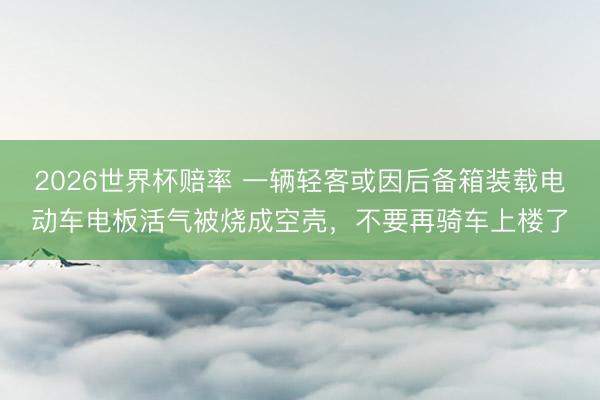 2026世界杯赔率 一辆轻客或因后备箱装载电动车电板活气被烧成空壳,不要再骑车上楼了